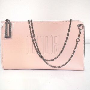 Dior Makeup Make up Cosmetic crossbody purse pouch bag chain new